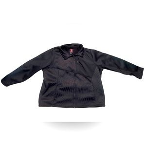 SwissTech Knit Skiing Outdoor Full Zip Sweater Jacket Black |size:3XL